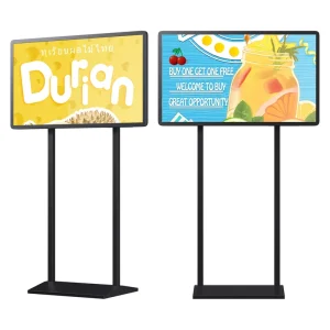 Lcd Menu Board Floor Standing Kiosk 43 49 55 Inch Advertising Player Production Screen Totem Digital Window Display Signage