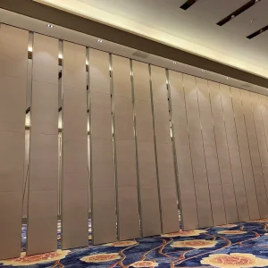 Leather Mobile Folding Partition Wall for Living Room Hotel Banquet Hall and Private Rooms