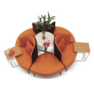 Leisure Modern Fabric Half Round Office Sectional Hotel Round Lobby Modular Sofa Circular Modern Settee