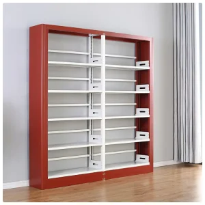 Library Bookshelves and Commercial Book Display Racks with Steel Frame
