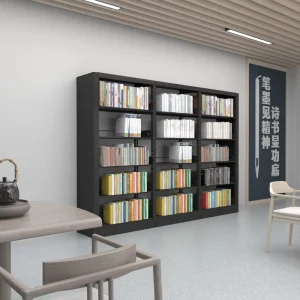 Library Bookshelves for Sale Commercial Book Display Racks Steel Frame Freely Designed Brackets