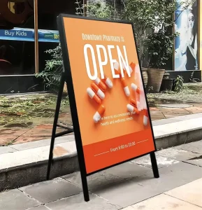 Light Box Floor-Standing Vertical Poster Display