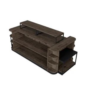 Light-Duty 4-Shelf Wood Display Stand for Convenience Stores