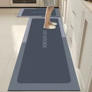Light Luxury Anti Slip Kitchen Floor Mat Waterproof Oil Cleanable Stain Resistant Carpet for Household Kitchen Floor Decor