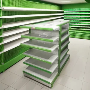 Light and Heavy-Duty Gondola Shelving Single- and Double-Sided Steel Supermarket Display Rack