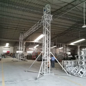 Lightweight Aluminum Alloy Truss System Durable Quick-Install Modular Design Black and White Finish Multi-Purpose Stage