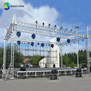 Lightweight Aluminum Curved Stage Truss for Portable Concert Display