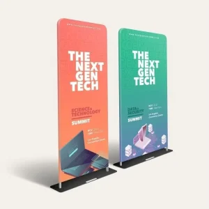 Lightweight Aluminum Frame Quick Change Display Stand Fast Graphic Replacement Tension Fabric Backdrop