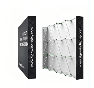 Lightweight Aluminum Telescopic Pop-Up Display Stand Double Pole Banner Stand