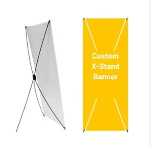 Lightweight PVC X Banner Stand for Trade Shows with Custom Full-Color Printed Business Logo Display