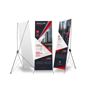 Lightweight Portable X-Frame Banner Stand for Exhibitions and Trade Shows