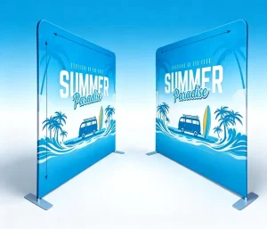 Lightweight Stretch Fabric Banner, Collapsible Tension Media Wall, Photography