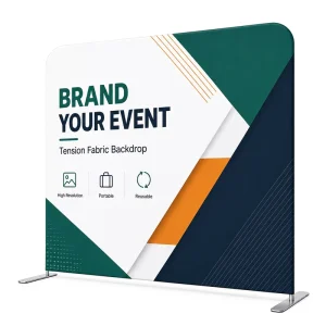 Lightweight Stretch Fabric Display and Tension Fabric Backdrop Wall for Exhibition Events and Trade Shows