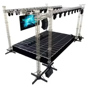 Lightweight & Strong Heavy Duty Aluminum Alloy 290*290MM 400*400MM Spigot Stage System Truss Displays