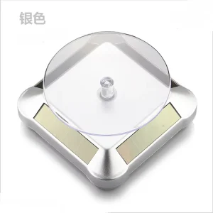 Linda 360 Degree Solar Rotating Turntable Jewelry Display Showcase Heighten Solar Rotating Display Stand