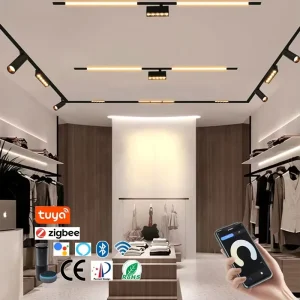 Linear Nano Round Magnetic Rail Track Light 5W 48V Jewelry Spotlight
