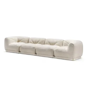 Linen Fabric Modular Sectional Sofa