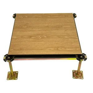 Lingding Wood Grain Calcium Sulfate Or Steel Raised Floor For Office & Hotel High Fire Resistance Rating