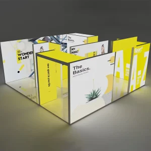 Lingtong Advertising Frameless Poster Fabric Light Box Frame Aluminum Profile for Light Box With Fabric Exhibition Booth