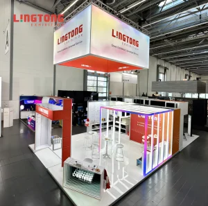 Lingtong Four side Luminous Aluminum Square Extrusion Column for Trade Show Stand Exhibition Booth Display Event Kiosk Expo