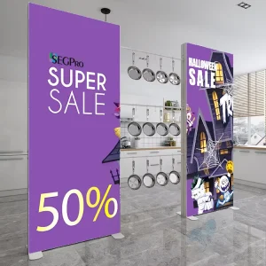 Lintel Halloween Retail Led Advertising Light Boxes with Hanging Rods Seg Light Box Portable Promotion Advertising Backdrop