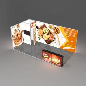 Lintel Led Light Box Display Stands for Trade Shows Aluminum Profile for Light Box Pizza Advertising Light Box With Tv & Storage