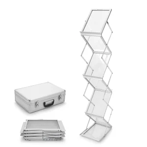 Literature Rack Display Acrylic Brochure Holder Photo Rack Aluminum Frame A3 A4 A5