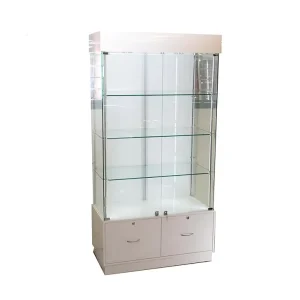 Lockable Glass Jewelry and Cake Display Cabinet