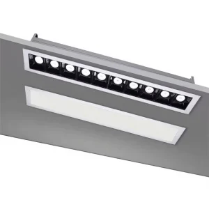 Long Embedded Aluminum Grille Lamp Spotlight for Household Ceiling Corridor Intelligent Dimming Strip Lamp