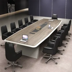 Long Office Conference Reception and Negotiation Table and Chair Set