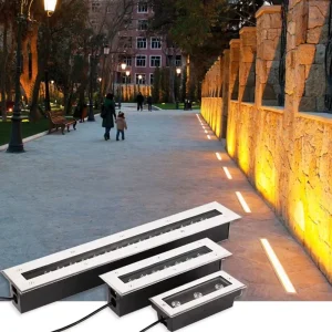 Long Strip IP67 Waterproof Outdoor LED Underground Light for Road Use 3500K Warm White Embedded Wall Washer Spotlight