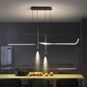 Long Strip Restaurant Chandelier Modern Minimalist Eye Protection Lighting Living Room Bar Counter Spotlights LED Middle