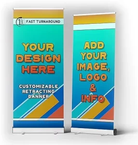 Low MOQ Custom Retractable Scroll Down Roll up Banner Stand