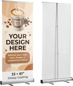 Low MOQ High Quality Retractable Vinyl Roll Banner Stand Customized Portable Business Trade Show Display Base Tool Free