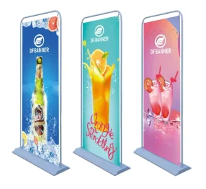 Low Price Aluminum Outdoor Banners Portable up Roll Door Shape Banner Stand