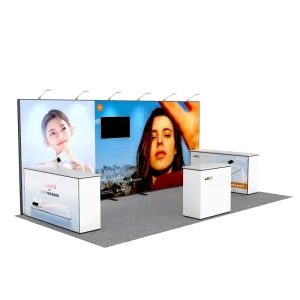 Luban Modular Trade Show Booth 10×20 Easy Set up Aluminum Exhibition Expandale Display Stands