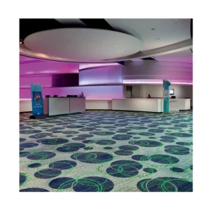 Luxury Axminster Woven Jacquard Washable Stain Resistant 10-15mm Carpet Tile for Hotel Casino Ballroom Corridor Use