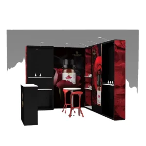 Luxury Custom Cosmetic Makeup Exhibition Booth Modular Trade Show Display Stand