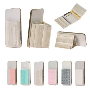 Luxury Manufacture In Stock RFID Vintage Magnet Phone Card Holder Wallet With Invisible Phone Holder Cover Closure