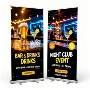 Luxury Roll up Banner Stand Quick Setup 85*200 Exhibition Display Retractable Banner Aluminum Plastic Steel Roll up Banners