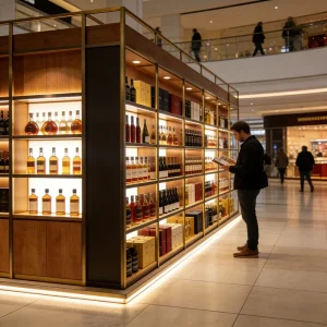 Luxury Wine Display Cabinet Display Shelves OEM for Brand Pop up Exhibition