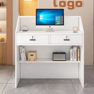 MDF Cashier Counter and Reception Desk for Milk Tea Shops, Beauty Salons, and Small Stores
