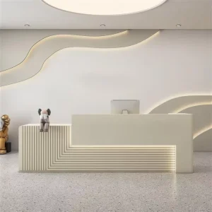 MDF Reception Desk Counter for Beauty Salons, Schools, Gyms, Hotels, and Bars