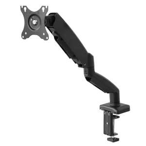 MG Gas Spring Single Arm Monitor Bracket Mount with Clamp for 13 to 32 Inch Screen with Clamp Grommet Mounting Base