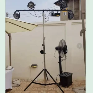 MT-410 Par Lighting Aluminum Truss Stand T-Bar Adjustable Crank 4.1m Height Tripod with 80kg Load Capacity CE Certified