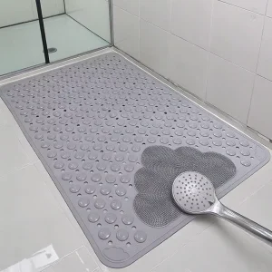 Machine-Made PVC Anti-Slip Shower and Bath Mat with Suction Backing