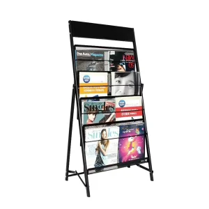 Magazine Rack Stand Literature Display Stand Floor Standing Magazine Brochure Holder Rack