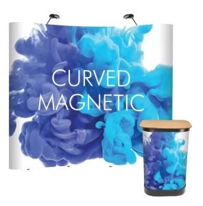 Magnetic Portable 10ft Curved Pop-Up Trade Show Display Backdrop