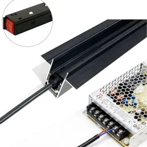 Magnetic Track LED Lights for Living Room Home Use Frameless Flush-Mount Surface-Mounted Aluminum High CRI 80-90