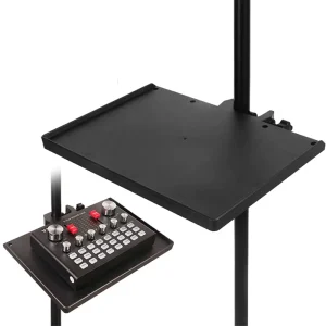 Manual Clip Microphone Stand Soundcard Tray Phone Holder for Live Broadcast Tripod Bracket